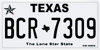 TX license plate BCR7309