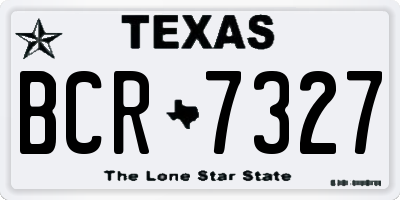 TX license plate BCR7327