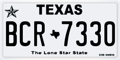 TX license plate BCR7330