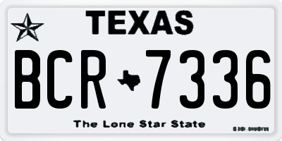 TX license plate BCR7336