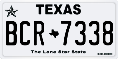 TX license plate BCR7338