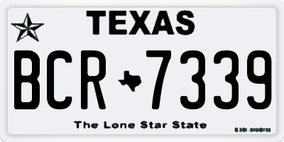 TX license plate BCR7339