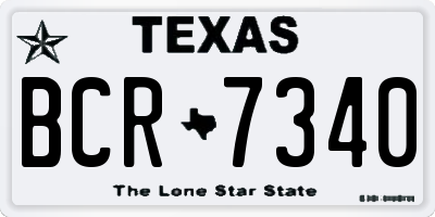 TX license plate BCR7340