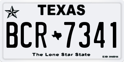 TX license plate BCR7341