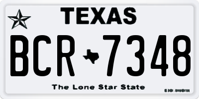 TX license plate BCR7348