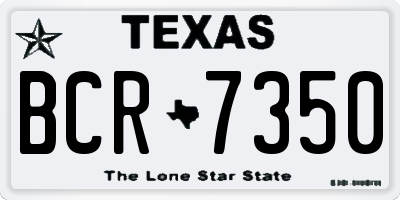 TX license plate BCR7350