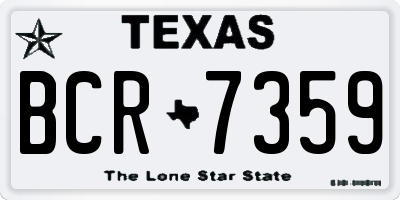 TX license plate BCR7359