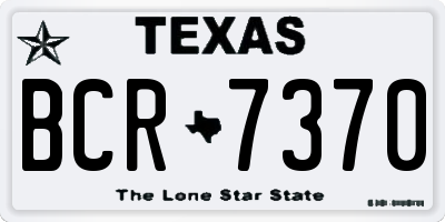 TX license plate BCR7370