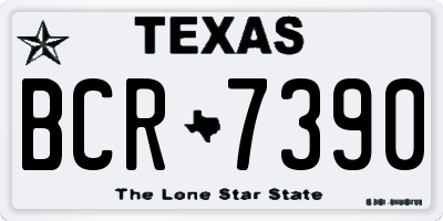 TX license plate BCR7390