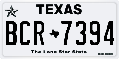 TX license plate BCR7394