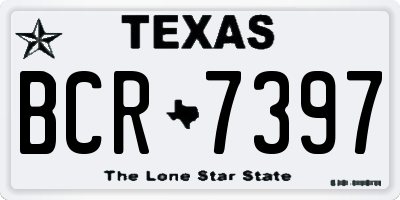 TX license plate BCR7397