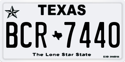 TX license plate BCR7440