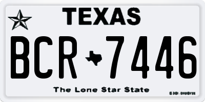 TX license plate BCR7446