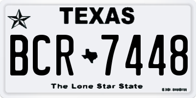 TX license plate BCR7448