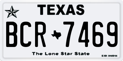 TX license plate BCR7469