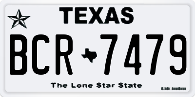TX license plate BCR7479