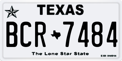 TX license plate BCR7484