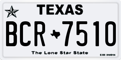 TX license plate BCR7510