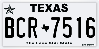 TX license plate BCR7516