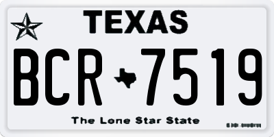 TX license plate BCR7519