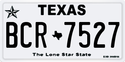 TX license plate BCR7527