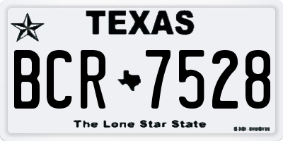 TX license plate BCR7528