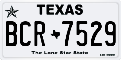 TX license plate BCR7529