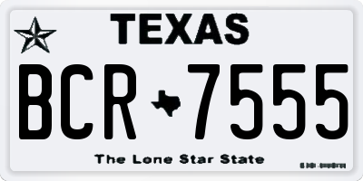 TX license plate BCR7555