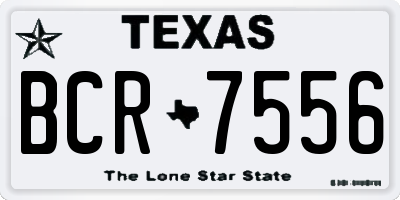 TX license plate BCR7556