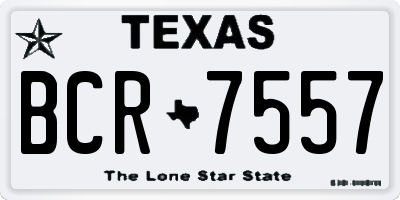 TX license plate BCR7557