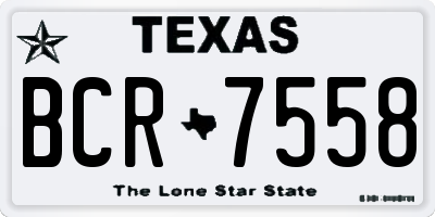 TX license plate BCR7558