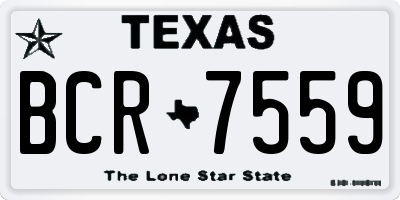 TX license plate BCR7559