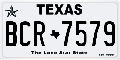 TX license plate BCR7579
