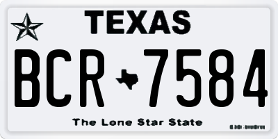 TX license plate BCR7584