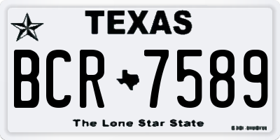 TX license plate BCR7589