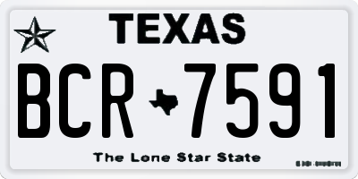 TX license plate BCR7591