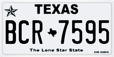 TX license plate BCR7595