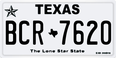 TX license plate BCR7620
