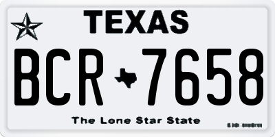 TX license plate BCR7658