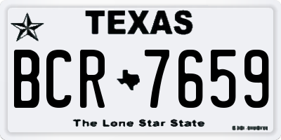 TX license plate BCR7659