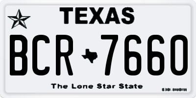 TX license plate BCR7660