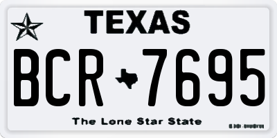 TX license plate BCR7695