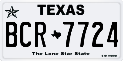 TX license plate BCR7724