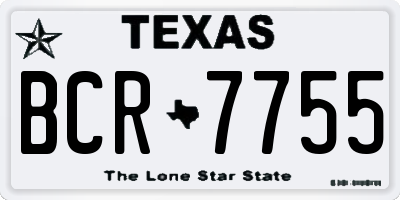 TX license plate BCR7755