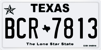 TX license plate BCR7813