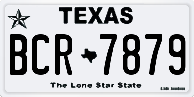 TX license plate BCR7879
