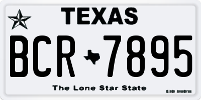 TX license plate BCR7895