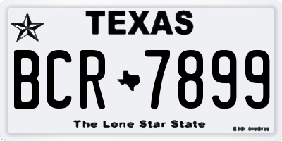 TX license plate BCR7899