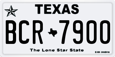 TX license plate BCR7900
