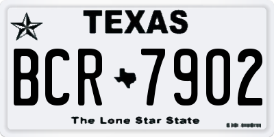 TX license plate BCR7902